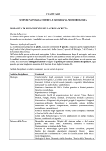 CLASSE A060 SCIENZE NATURALI, CHIMICA E GEOGRAFIA