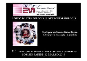 BOSISIO PARINI 15 MARZO 2014 Diplopia verticale discontinua