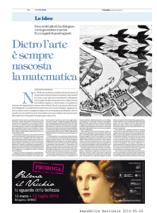 Dietro l`arte è sempre nascosta la matematica