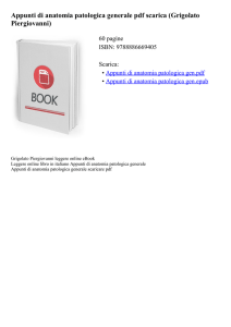 Appunti di anatomia patologica generale