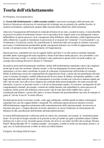 Teoria dell`etichettamento