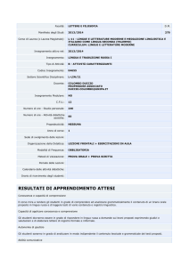 risultati di apprendimento attesi - UNIPA