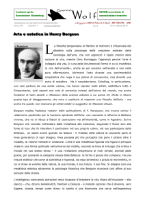 GF saggi redazione Arte e estetica in Henry Bergson