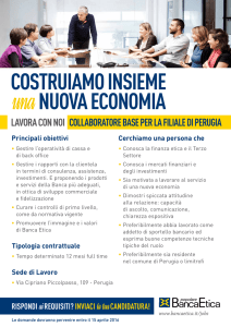 lavora con noi collaboratore base per la filiale di perugia