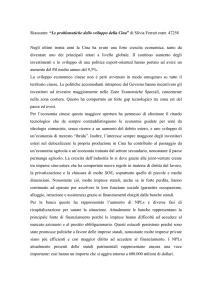 Riassunto: “Le problematiche dello sviluppo della Cina” di