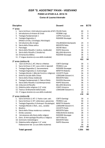 ISSR "S. AGOSTINO" PAVIA