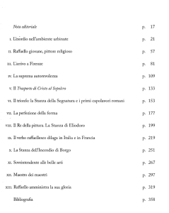 Nota editoriale p. 17 i. L`esordio nell`ambiente urbinate p. 21 IL