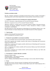 Il mio curriculum - Paolo Parra Saiani