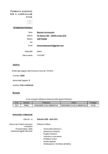 formato europeo per il curriculum vitae