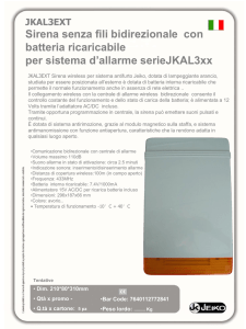 Sirena senza fili bidirezionale con batteria ricaricabile per sistema d