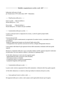TFA 2014 - selezione scritta e orale A047