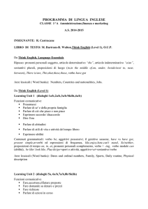 programma di lingua inglese
