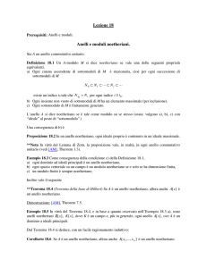 Lezione 18 Anelli e moduli noetheriani.