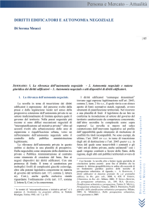 S. MEUCCI, Diritti edificatori e autonomia negoziale