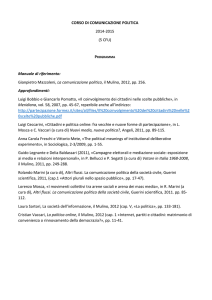 CORSO DI COMUNICAZIONE POLITICA 2014
