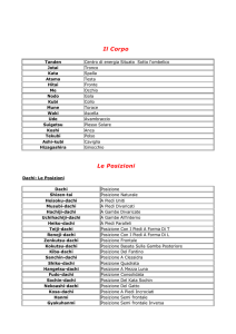 Glossario delle parti del corpo e delle posizioni