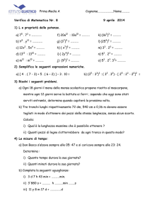 Verifica 8 del 9 aprile 2014.