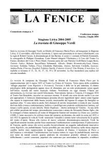 "La traviata" di Verdi - Stagione 2004-2005