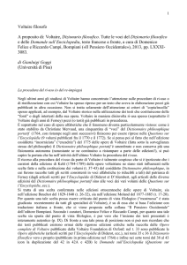 Voltaire filosofo A proposito di: Voltaire, Dizionario