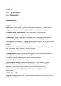 LORENZINI ELENA Materia: SCIENZE NATURALI PROGRAMMA
