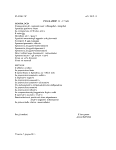 CLASSE 2 C AS 2012-13 PROGRAMMA DI