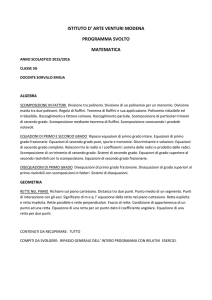 istituto d` arte venturi modena programma svolto
