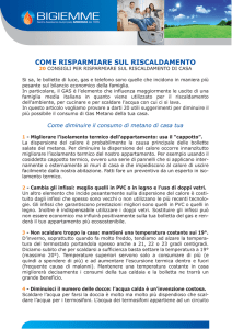 Risparmiare sul riscaldamento
