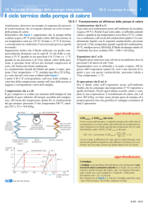Il ciclo termico della pompa di calore
