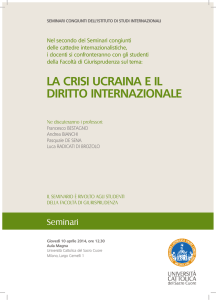 la crisi ucraina e il diritto internazionale - Istituti