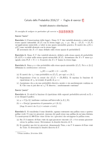 Foglio di esercizi n. 3 - e-Learning