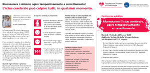 L`ictus cerebrale può colpire tutti, in qualsiasi momento.