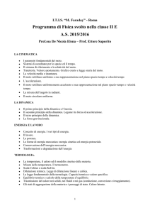 Programma di Fisica svolto nella classe II E AS 2015