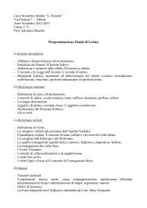 Programmazione Finale di Latino - Liceo Scientifico Statale Einstein