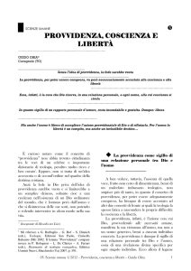 Provvidenza, coscienza e libertà