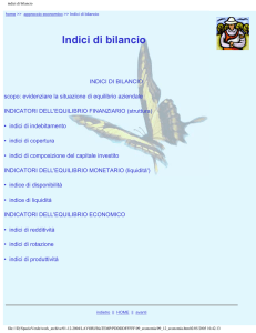indici di bilancio