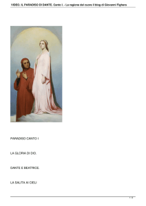 VIDEO. IL PARADISO DI DANTE. Canto I.