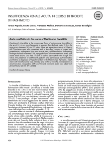 insufficienza renale acuta in corso di tiroidite di hashimoto