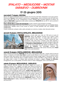 il programma del tour