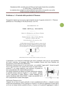 Simulazione Fisica gennaio 2016