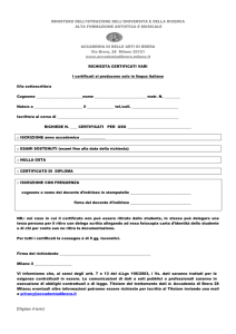 FAC SIMILE per ddocumenti della qualità