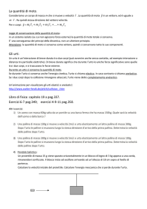 La quantità di moto. Gli urti: Libro di fisica: capitolo 19 a pag.337