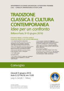 Tradizione classica e cultura contemporanea