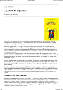 La fisica dei supereroi