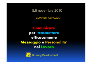 Comunicare per trasmettere efficacemente Messaggio e Personalita