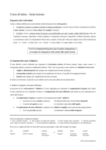 Corso di latino 2011-12: sesta lezione