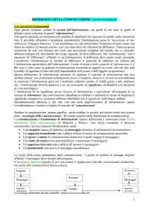 SOCIOLOGIA DELLA COMUNICAZIONE, Luciano Paccagnella