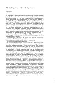 1 De Sanctis, Schopenhauer e Leopardi: un confronto possibile? II