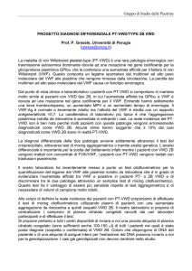 PROGETTO DIAGNOSI DIFFERENZIALE PT
