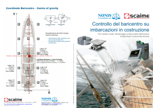 Controllo del baricentro su imbarcazioni in costruzione
