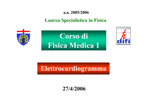 Lezione 27: L`elettrocardiogramma (ECG)